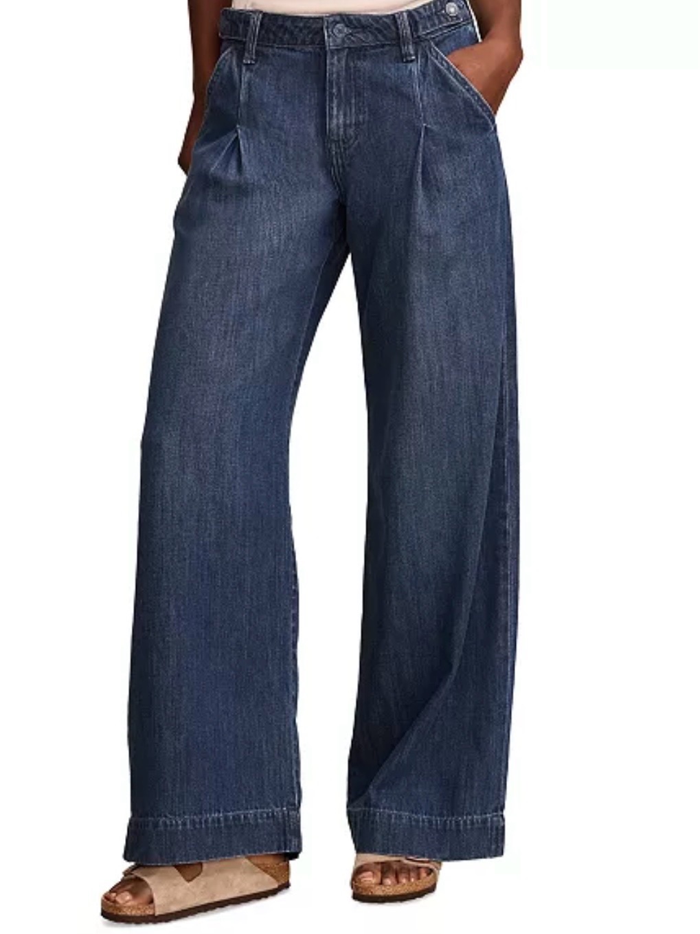 Lucky Brand Women's Palazzo Luxe Wide-Leg Denim Jeans New No Tags Size 28